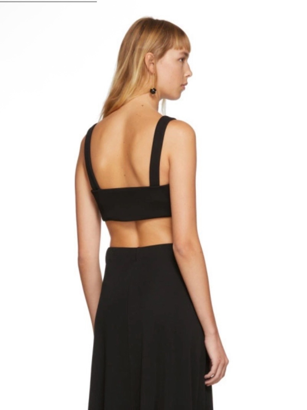 Proenza Schouler Black Asymmetric Draped Bra Top NWT Size 4 - Picture 6 of 13